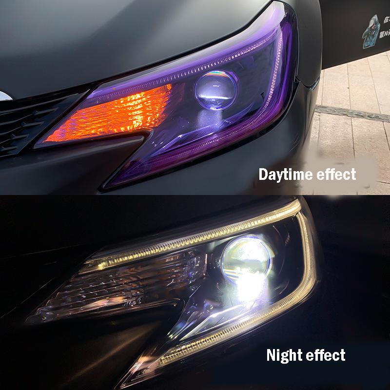 

30 см X 13 м ТПУ фотохромная пленка для ламп для автомобильных фар, задних фонарей, противотуманных фар, наклейка для управления светом, прозрачная для черного/фиолетового цвета 30x1300cm