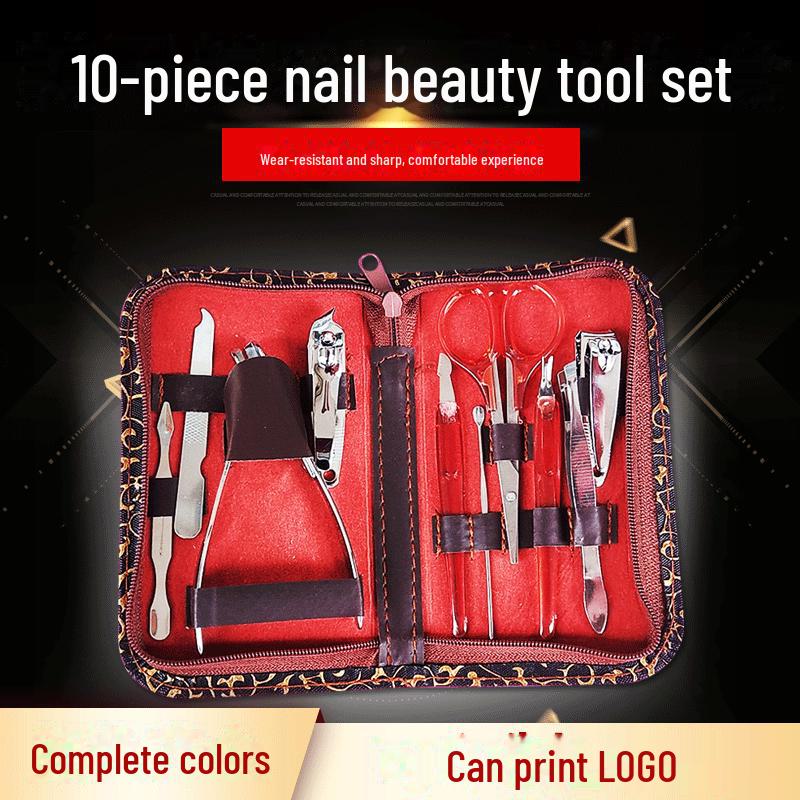 8-Piece Apple Nail Art Manicure Set with Nail Clippers