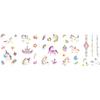 BorneLund Avenir Unicorn Tattoo and Nail Stickers for Kids Ages 3 and Up AN218205