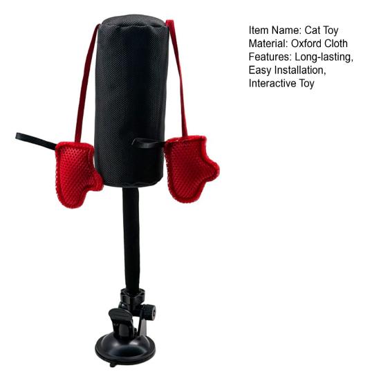 Cat Boxing Toy Cat Punching Bag Toy with Spring-Loaded Bobbing Action Interactive Boxing Toy with Suction Cup Base