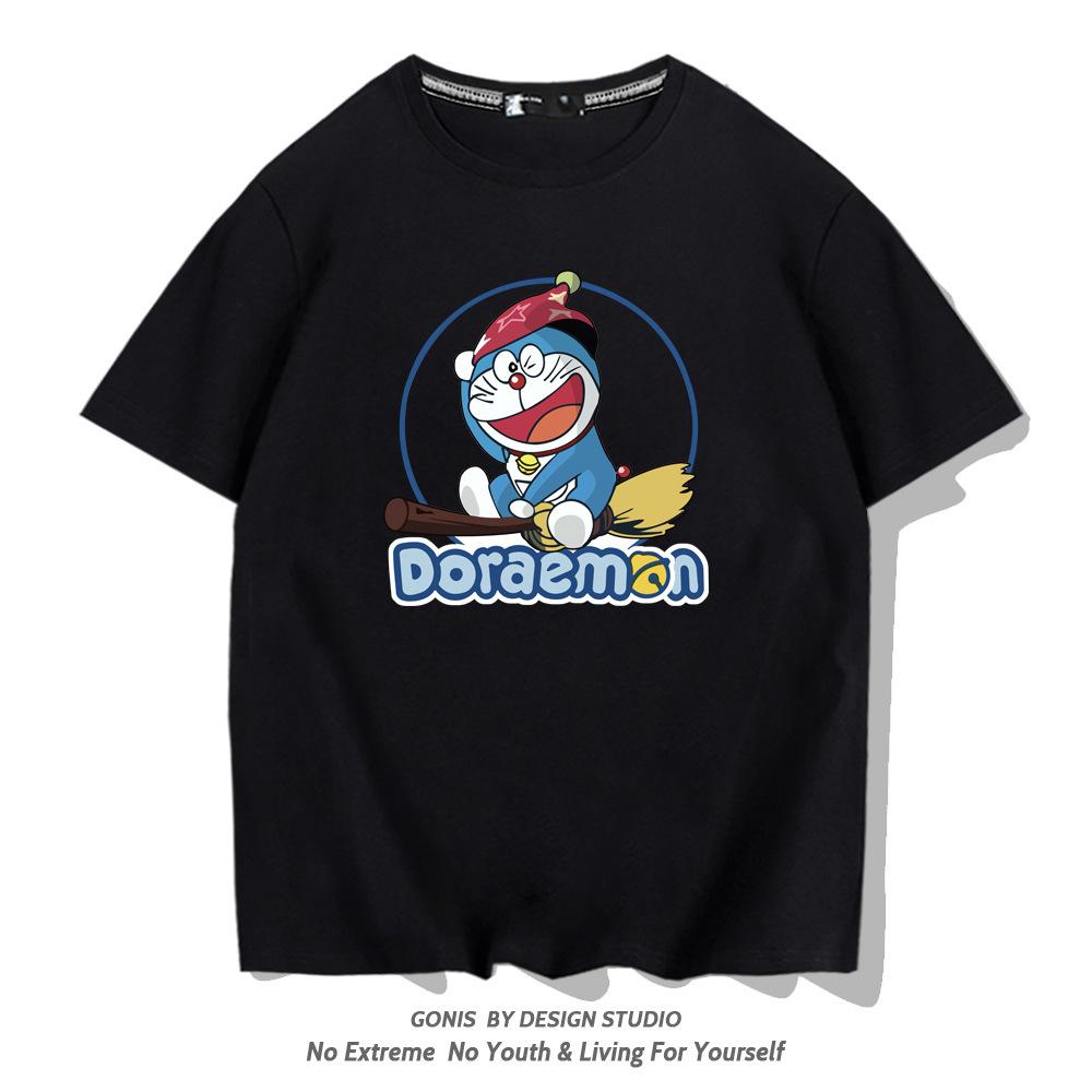 Japanese trendy brand pure cotton short-sleeve T-shirt for men and women, summer trendy personalized cartoon casual student loose short-sleeve top
