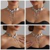 Pearls Accented Flowing Fringe Necklace Layering Chain Design Everyday Elegances Jewelry For Modern Women