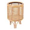 Floor Flower Stand, Heavy Pots Stable Rattan Basket, Smooth Surface Flower Stand for Indoor Outdoor Balcony