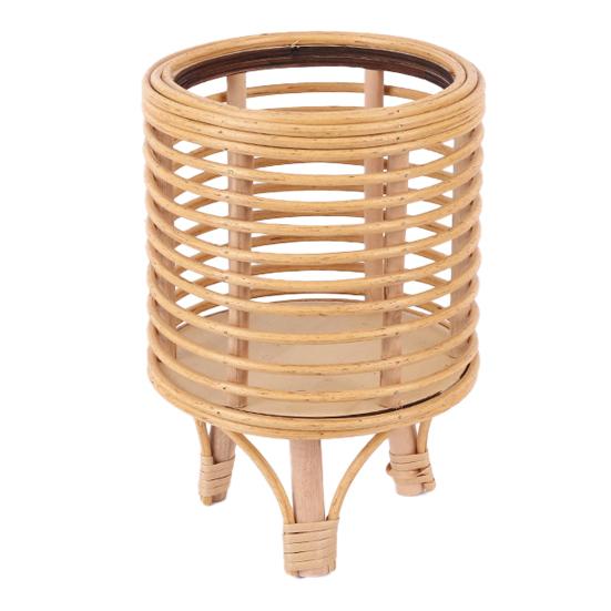 Floor Flower Stand, Heavy Pots Stable Rattan Basket, Smooth Surface Flower Stand for Indoor Outdoor Balcony