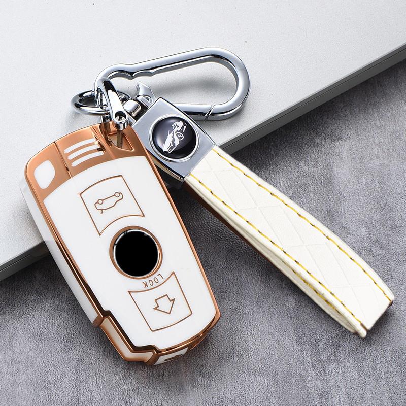 TPU Auto Smart Key Hülle Schale Abdeckung Schlüsselanhänger Für Bmw 1 3 5 6 Serie E90 E91 E92 E60 E61 E70 E71 E72 E82 E87 E88 E89 X5 X6 Zubehör gray