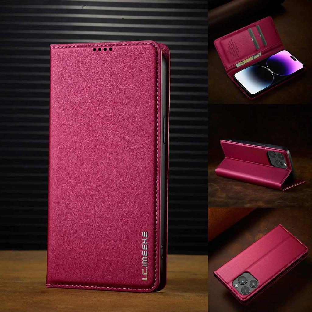 Custodia a Libro Ultrasottile in Pelle per IPhone 17 Pro Max 17 Air 16 15 14 13 12 11 Pro Max Portafoglio Magnetico Porta Carte Supporto Copertura in Pelle