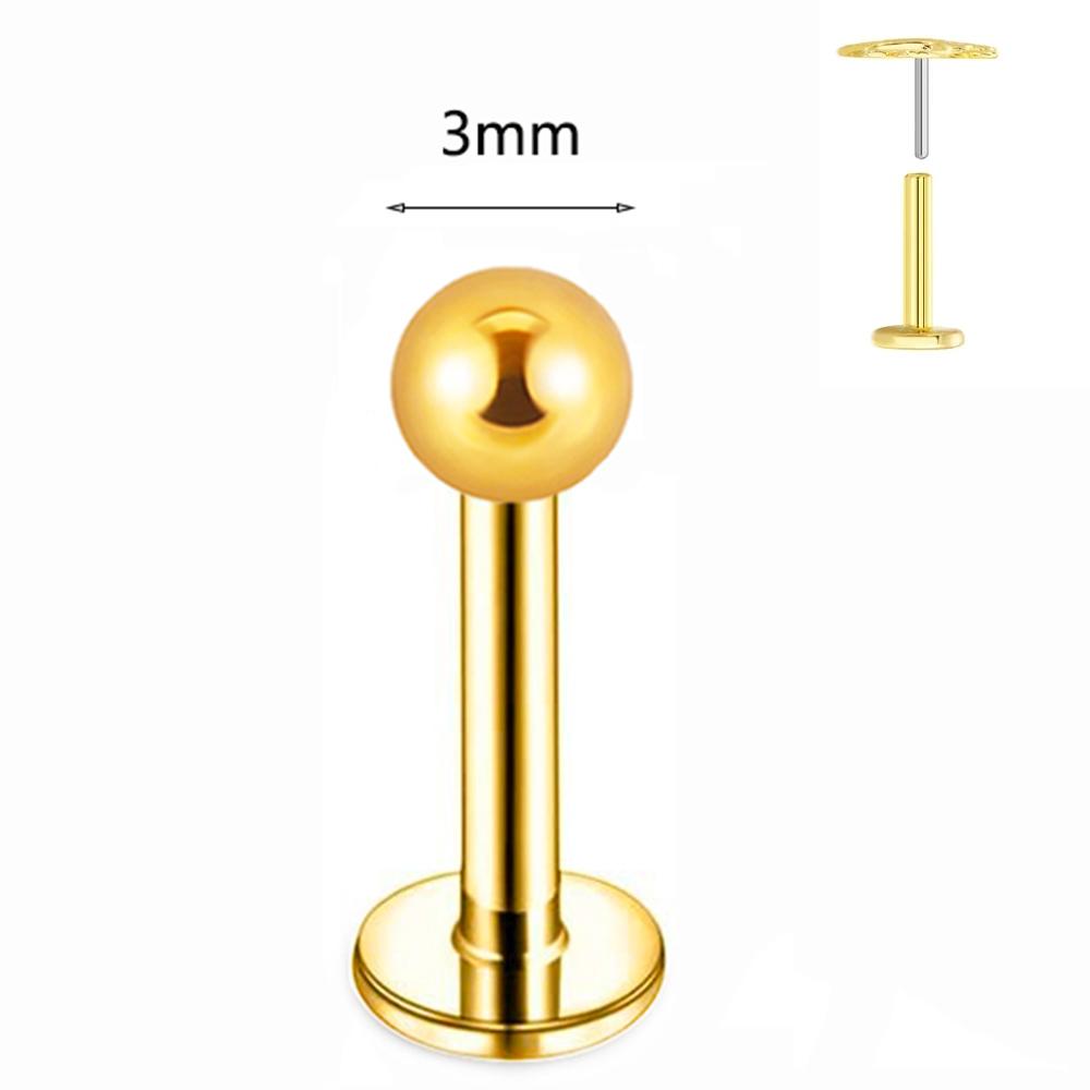 

ASTM F136 G23 Titanium Labret Piercing Starfish Earring Stud Bee Leaf Push In CZ Threadless Cartilage 16/18/20G Body Jewelry 1.2x10mm
