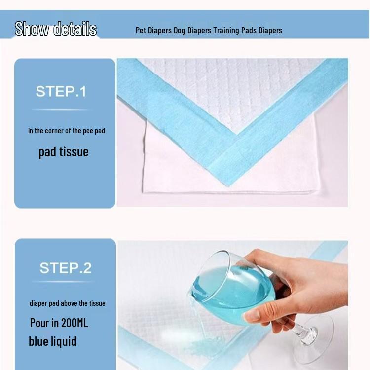 Thick Disposable Pet Pee Pads for Dogs & Cats - Highly Absorbent