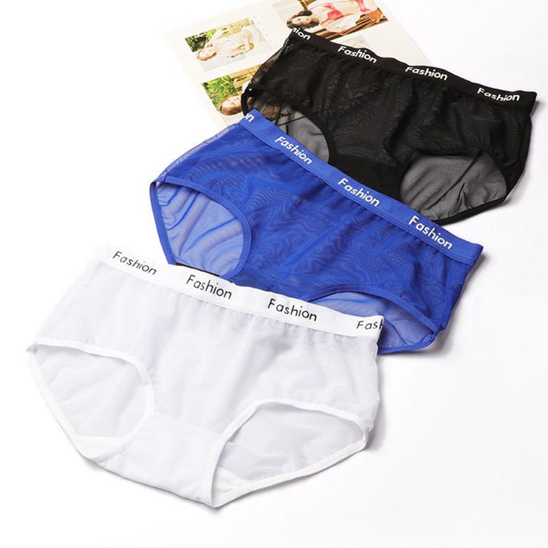 Sexy Höschen für Damen, nahtloser Slip, Ikule, transparentes Netzgarn, Unterwäsche mit niedriger Taille, N04