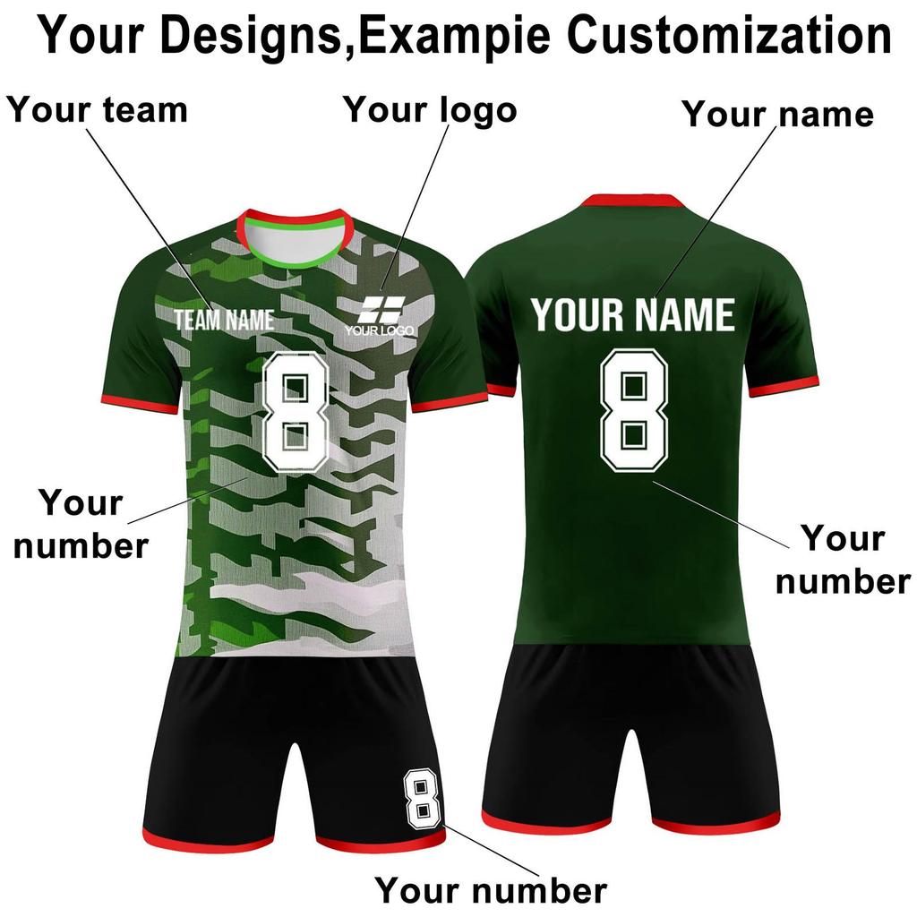 Personalizovaná sada košil Pánská Dívčí s číslem jména Vlastní fotbalové dresy pro chlapce tréninkový oblek