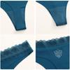 Women's Sexy Traceless T-Back Thongs Panties Seamless Solid Color Lace Trim Cozy Underwear Female Low Waist G-String Lingerie
