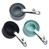 8-Piece Set: Stainless Steel Handle Plastic Measuring Cups & Spoons with Scale for Baking, Seasoning, and Coffee.