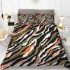 Zebří potisk Sada povlaku na přikrývku King Polyester Červená Černá Pruhy Ložní souprava Divoké zvíře Zebra Divoká zvěř Kůže Prošívaný povlak na přikrývku pro dívky