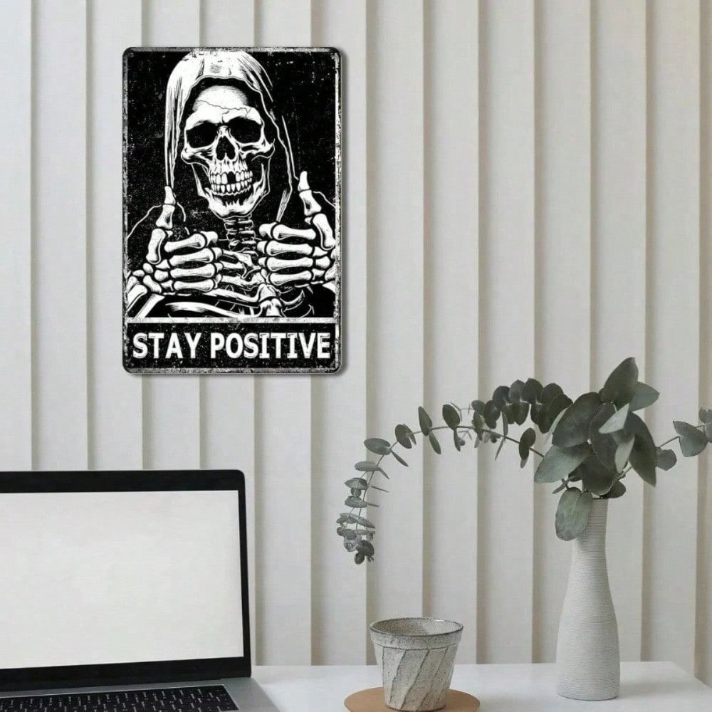 Metal Poster Skull Retro Wall Art Vintage Tin Sign for Bedroom LOSOXY