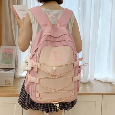 The New Schoolbag Is Fresh and Sweet, Candy Color, Good Girlfriend Travel Backpack, Light, Junior High School Student Backpack.
