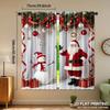 Santa Claus curtains, pole bag curtains, bedroom and living room decorations, home decorations, Christmas decorations