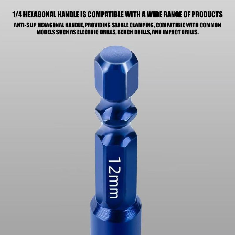 Four-Edged Serrations Drill Bit Set Drilling Tool For Glass Tile and Concrete 6-12mm Multifunction Drill Bit