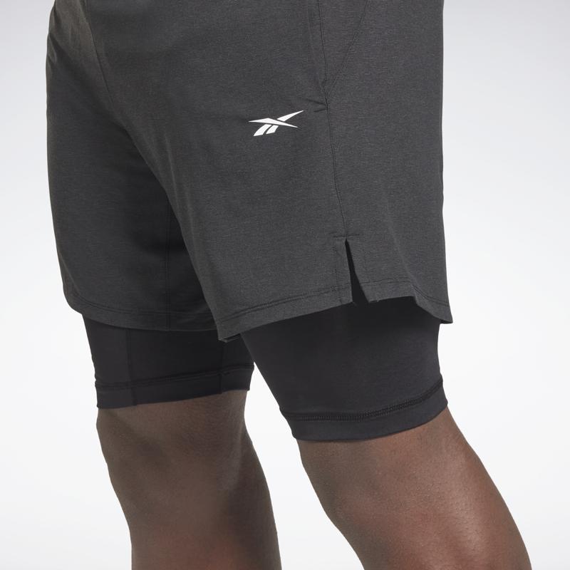 Reebok Solid Color Fitness Training Running Shorts Men Shorts Gray HG4065