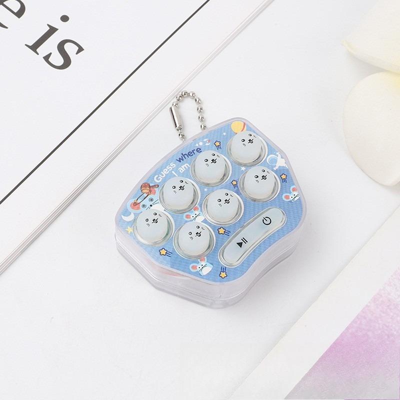 Whac-A-Mole Mini Handheld Game Console Cartoon Electronic Glowing Finger Training Stress Relief Toy Mini Keychain Mini Car Penda белый