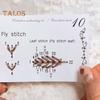 Mini Sewing Book Comprehensive Stitch Guide DIY Craft Portable Sewing Card Set Embroidery Patterns Designs Sewing Book