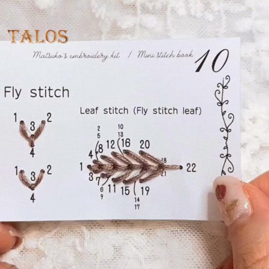 Mini Sewing Book Comprehensive Stitch Guide DIY Craft Portable Sewing Card Set Embroidery Patterns Designs Sewing Book