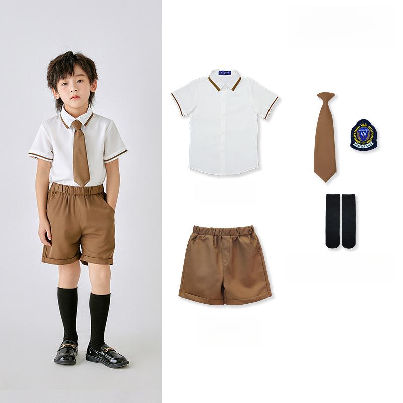 

Летняя школьная форма Комплект школьной формы для начальной школы Классная форма Костюм для конкурса чтецов Форма для детского хора Костюм для выступления 150cm
