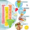 Disposable Popsicle Mold Bags BPA-Free Freezer Tubes with Zip Seals and Funnel  for Ice Pops Yogurt Juice Smoothies