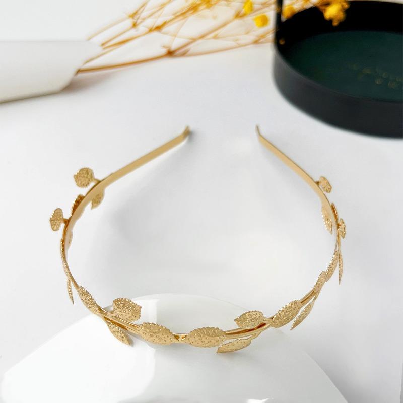 Bride Leaf Hairband Party Metal Leaf Hair Accessory Elegant Crown Headband Leaf Hairpin