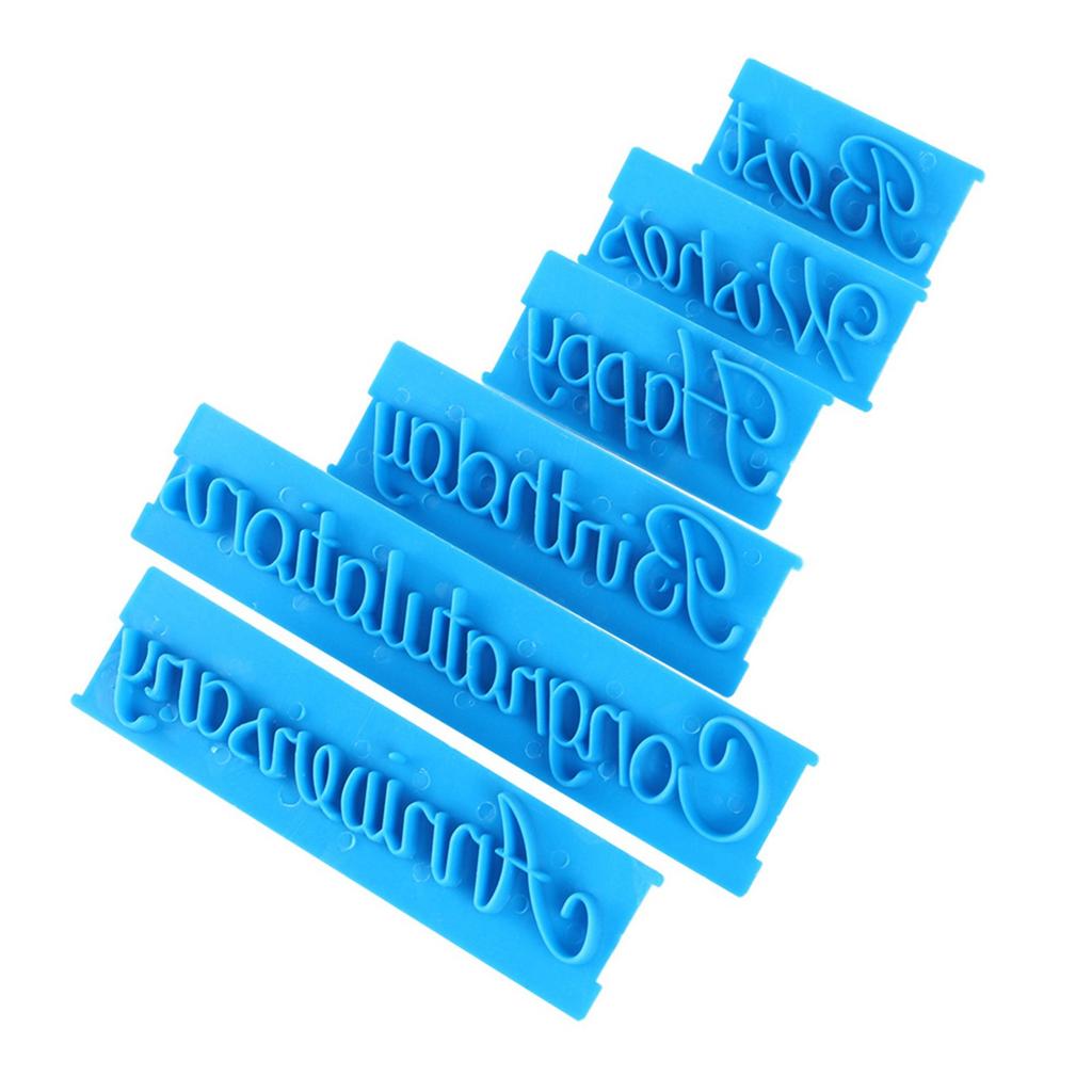 3 Set Handwriting Letter Cake Embosser DIY Plastic Molds Cake Decorating Printing Mold
