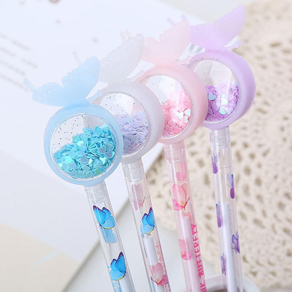 Cute Sequin Neutral Gel Pen 0.5mm Sign Tool Student Office Stationery for Wedding Bridesmaid Birthday Guest Gifts