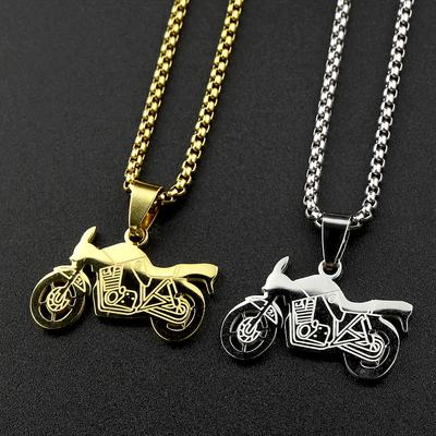 Retro Motorcycle Streetcar Pendant Necklace For Women Men Stainless Steel Silver Color Male Hiphop Punk Chain Jewelry Gifts