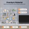 4-Tier Clear Acrylic Display Case - Transparent Bakery & Pastry Showcase - Donut Cookie Display Cabinet - Retail Counter Shelf