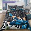 Soccer Player Bicycle Kick Match Moment Print 3‑Pieces Duvet Cover Set Sports Bedding Without Pillow Core or Comforter