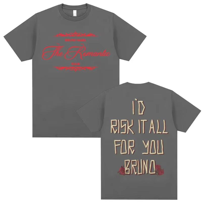 

Bruno Mars Risk It All The RoUnisextic Tour Tee Shirt Unisex Women Hip Hop Harajuku Classic Tl Short Sleeve T Shirt 4XL