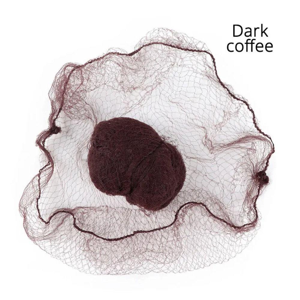 20pcs Soft Nylon Hairnets Breathable Invisible Hairnet Hair Styling Elastic Lines Hair Net