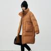 Womens Long Down Jacket Winter Stand Collar Casual Thick 90 Duck High Quality