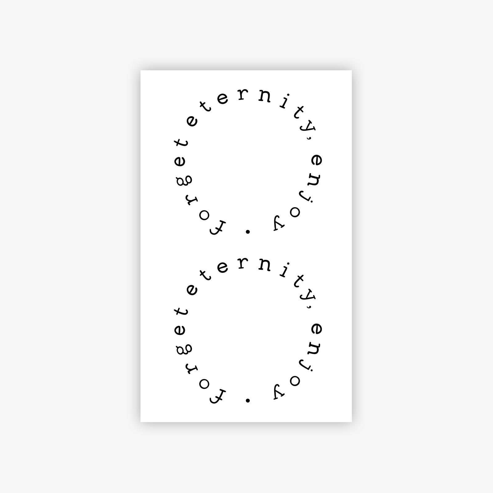 High Value Personality Simple Creative Circle English Sentence Tattoo Sticker 9*15CM