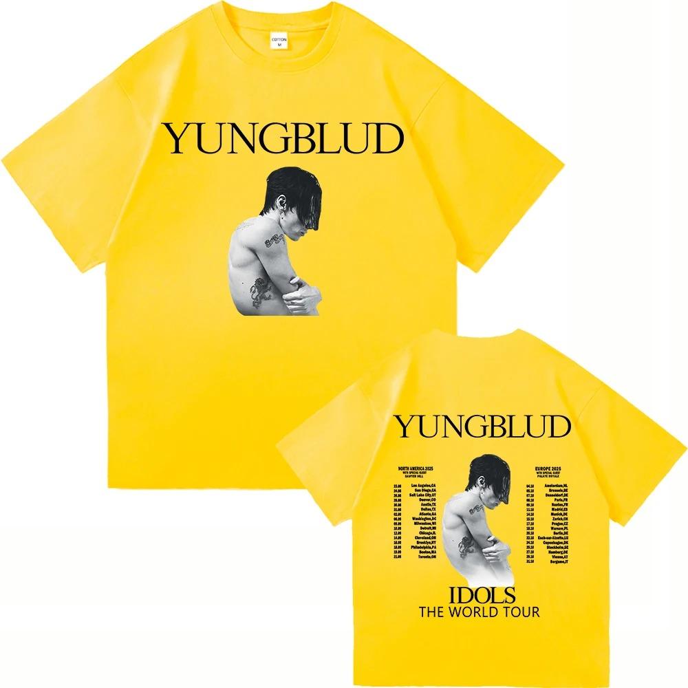 Yungblud Idols World Tour 2026 T Shirt New Fashion MenWomen Hip Hop Aesthetic Wings Tshirt High Quality Cool Cotton Tees Shirts