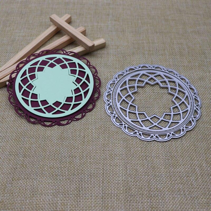 Lace Circle Frame Football Metal Cutting Dies for DIY Scrapbooking Album Paper Card Cover Craft