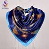 [BYSIFA] China Style Blue White Silk Scarf Cape  New Design Ladies Muslim Head Scarf Printed Fashion Accessories Satin Scarf