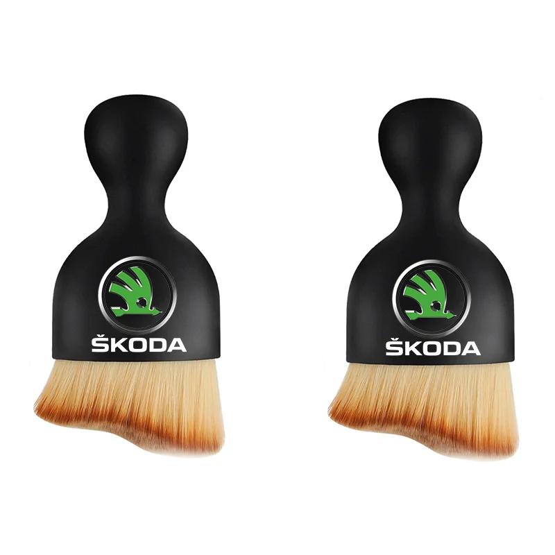 XOWS7 Car Interior Cleaning Tool Air Conditioner Air Outlet Cleaning Brush For Skoda Octavia KAMIQ KODIAQ SUPERB RAPID FABIA YETI