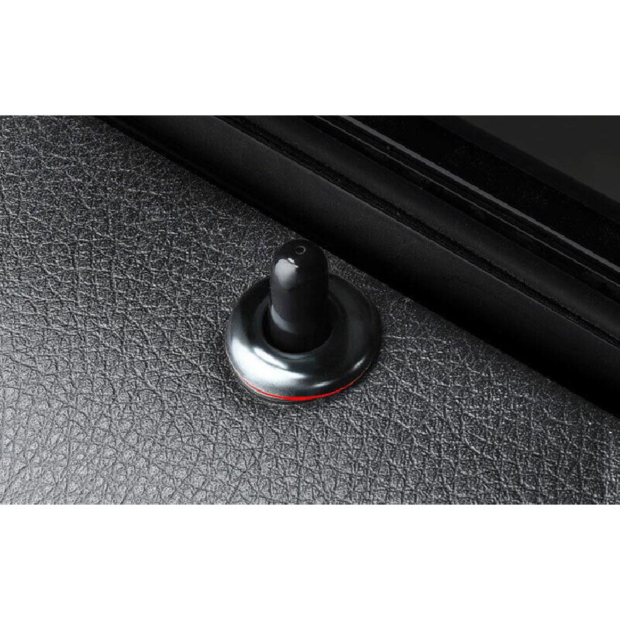 Inner Door Lock Down Bolt Ring Trim For BMW 3 4 Series GT 2013- Black Steel