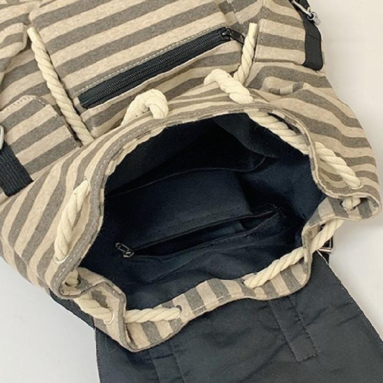 Sac à dos scolaire pour étudiants Sac à dos à rayures rétro Sacs à dos de voyage Sacs à dos de jour grande capacité Sac à dos de voyage pour filles