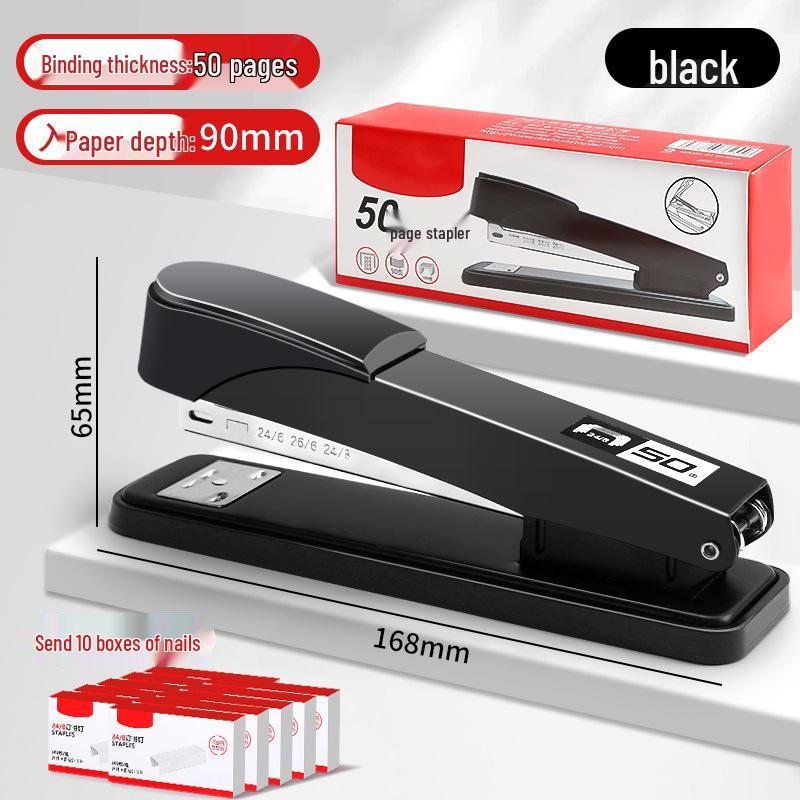 Heavy-Duty Office Stapler for Thick Pages - Large Size Standard Type