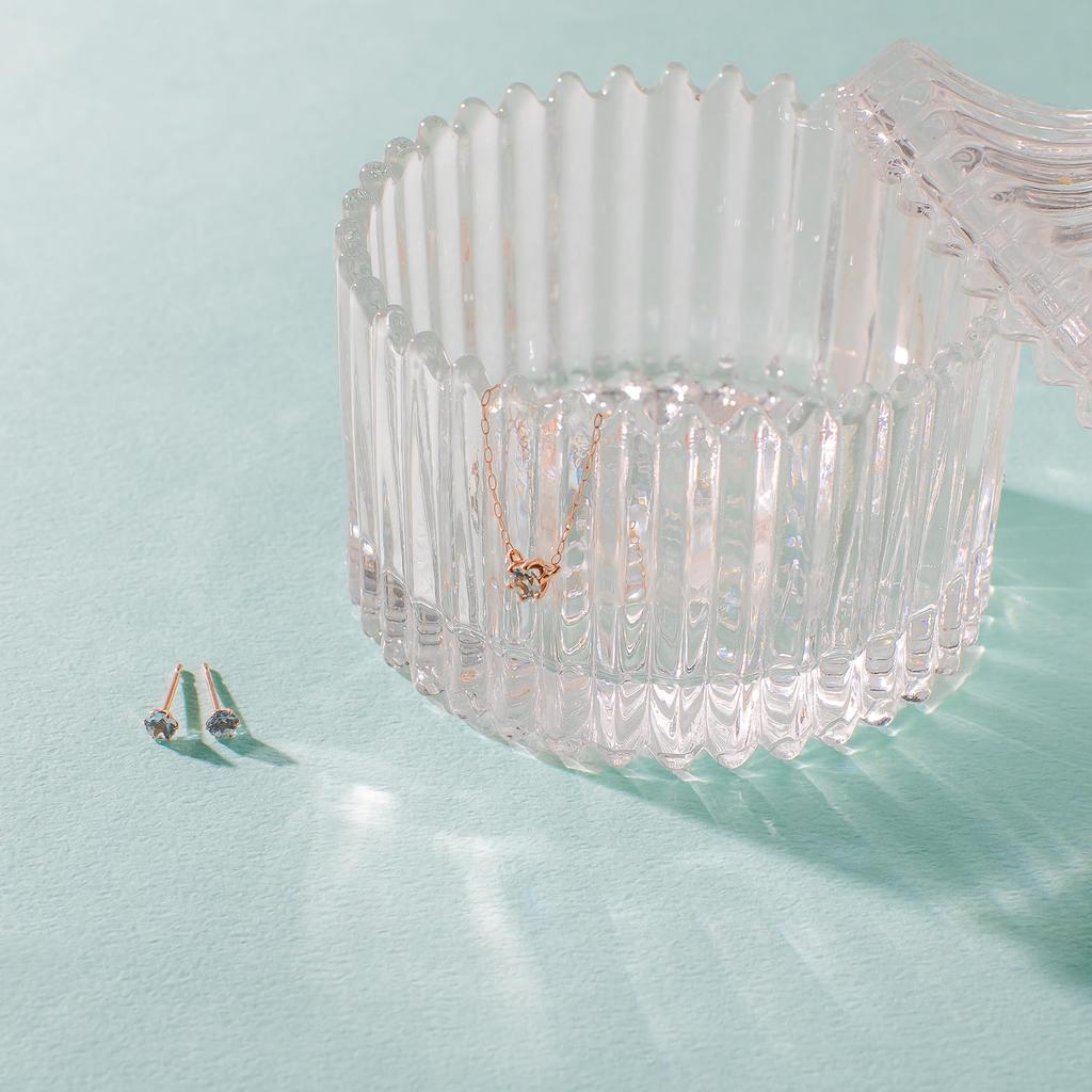 ESTELLE March Birthstone Aquamarine Necklace in 18K Pink Gold [WEB Exclusive] (0351-9585-0017-0000)