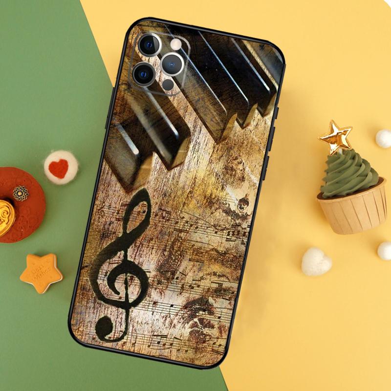 Musical Music Note Phone Case For iPhone 17 17Air 16 15 14 13 11 12 Pro Max 12 13 Mini 16E Shockproof Cover