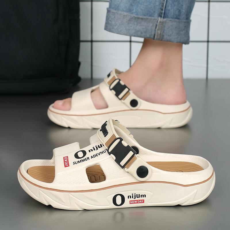 Summer New Men's Slippers Indoor Outdoor Sandals Beach Comfortable Soft Slides Clogs Casual Garden Shoes Men Women Home Slippers