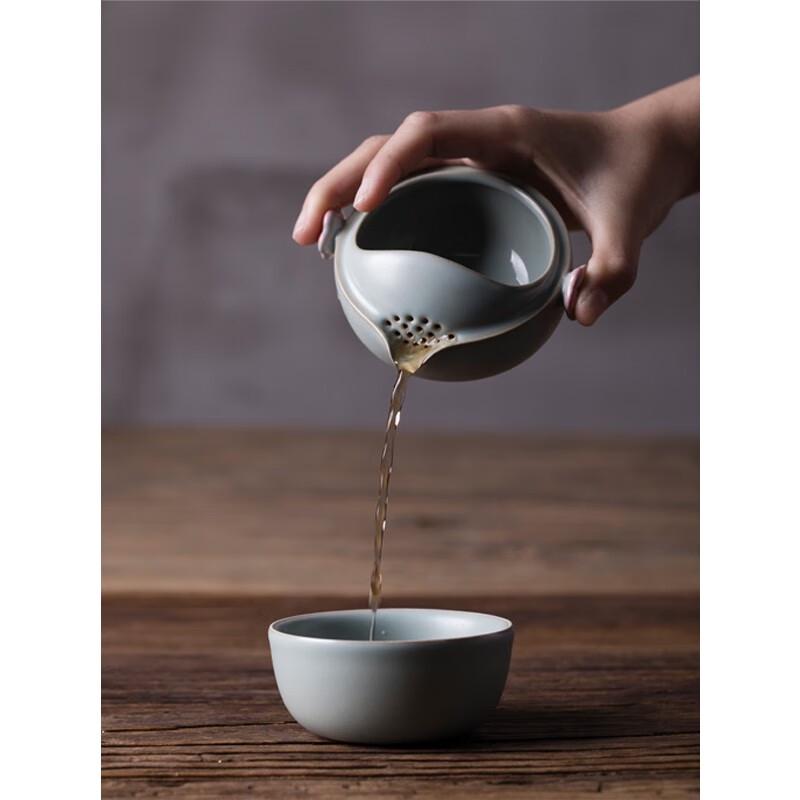 Wanchientang Plum Blossom Portable Travel Tea Set (One Pot, One Cup)