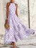 Women's Summer Sleeveless Print Slim Fit Midi Dress