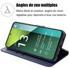 Coque - E.F.CONNECTION - Pour Xiaomi Redmi Note 13 Pro 5G - Antichoc - Cuir PU - Support et Porte-carte
